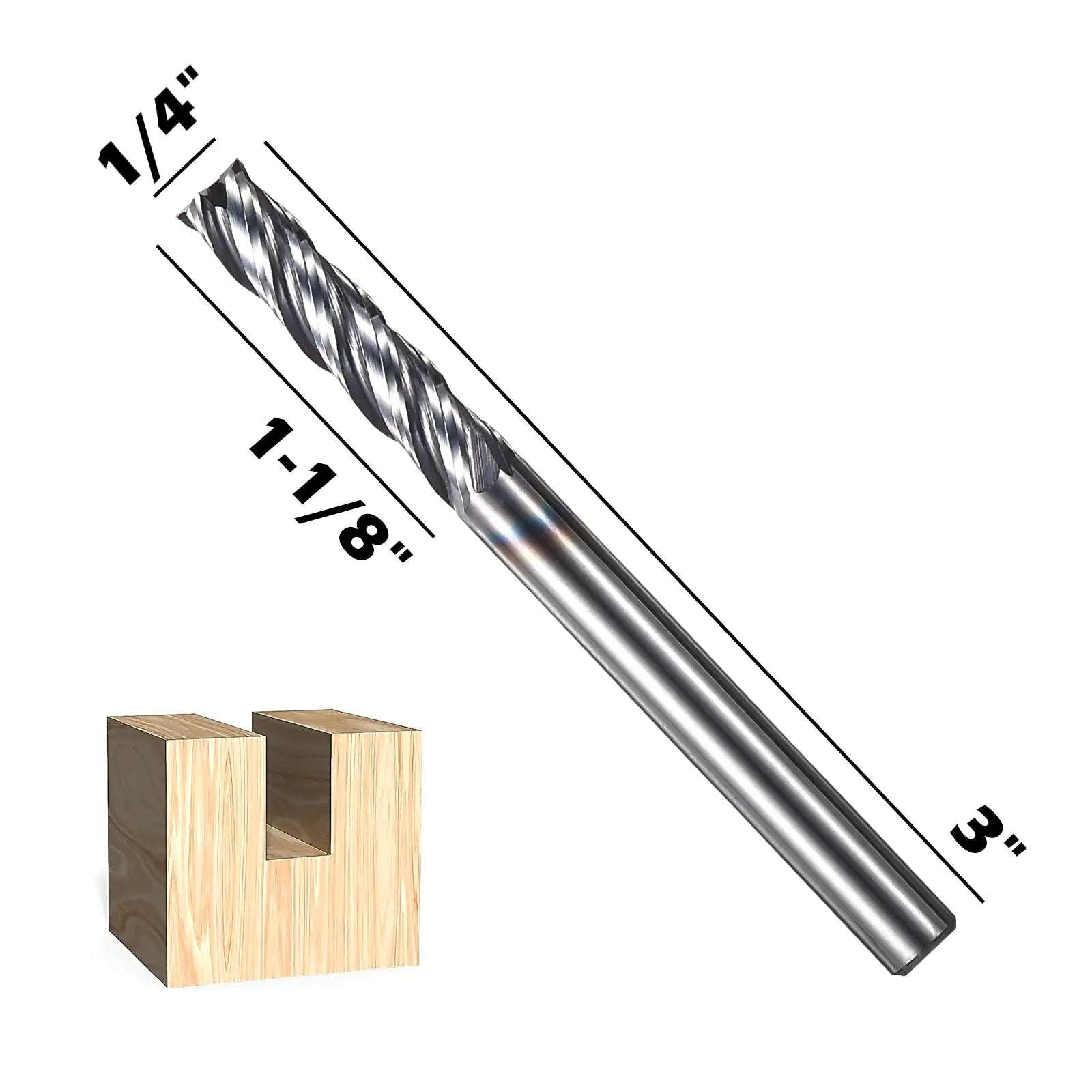 Genmitsu 5pcs End Mills CNC Router Bits Overall Length | SainSmart Genmitsu 5pcs End Mills CNC Router Bits Overall Length | SainSmart