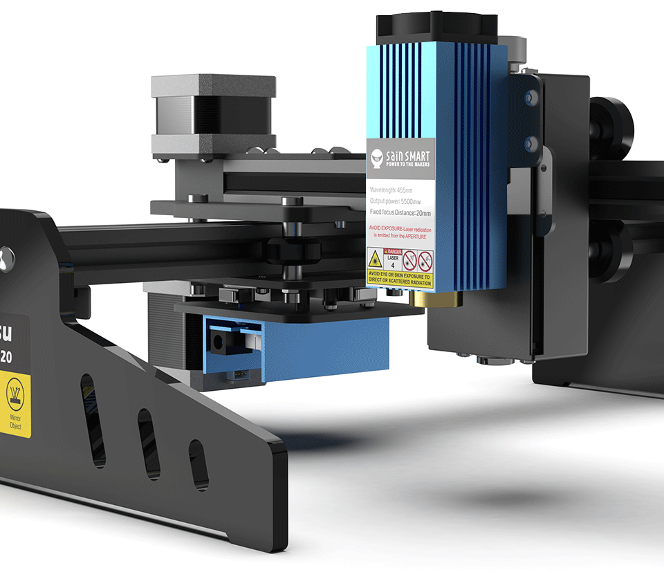 Jinsoku LE-1620 Portable 5.5W Single Arm Laser Engraver | SainSmart Genmitsu